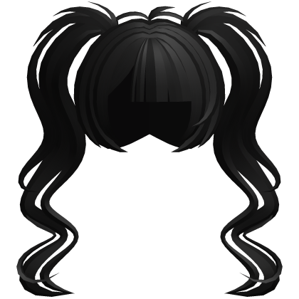 fluffy moe long swirly ponytails black