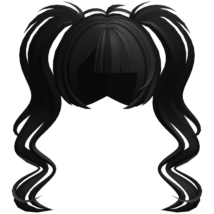 fluffy moe long swirly ponytails black
