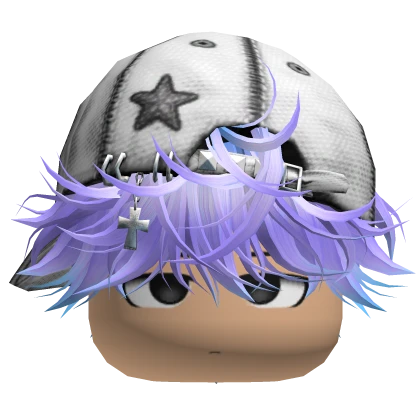 Cute Anime Boy w Messy Hair n Y2K Cap ( Blue ) | Roblox Item - Rolimon's
