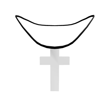 🤍 Necklace Cross White Neon Halloween Emo Roblox item