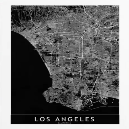 los angeles black map Roblox decal