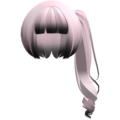 moe neat jirai curly ponytail w bangs pink black