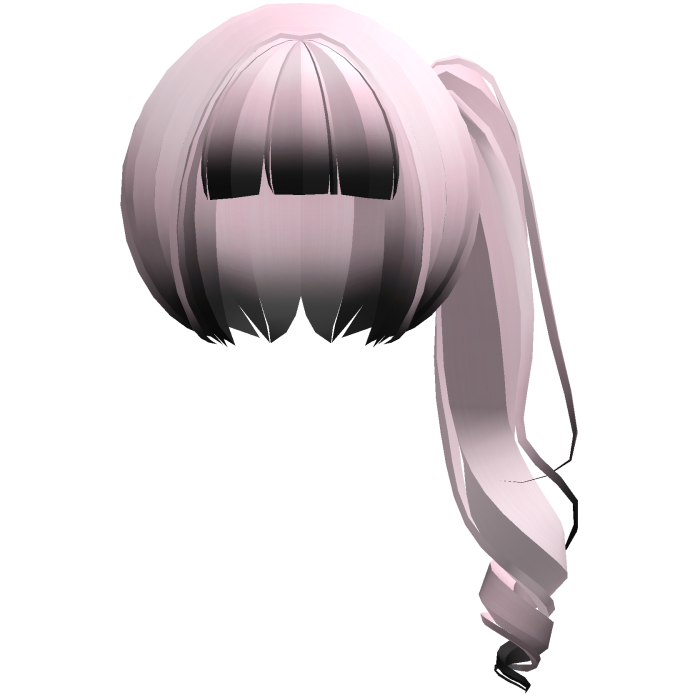 moe neat jirai curly ponytail w bangs pink black