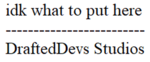 DraftedDevs Studios