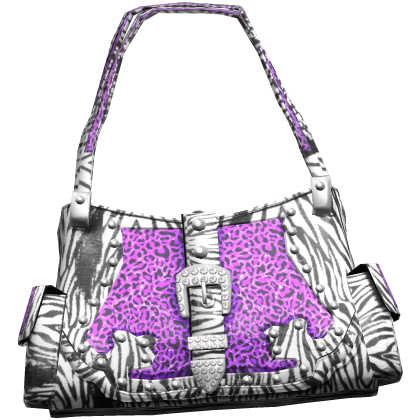 McBling Cheetah Print Shoulder Bag (Purple)