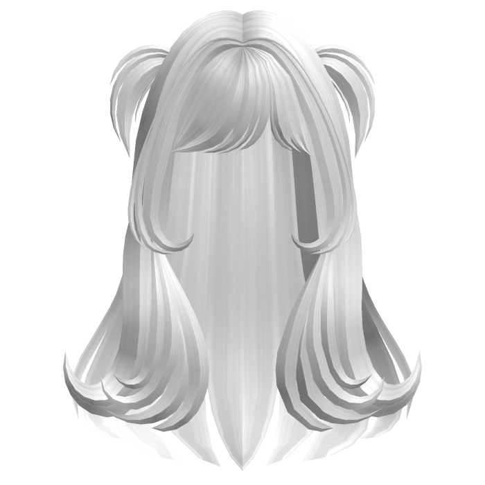 Cute Long Kawaii Doll Pigtail Hair (White)
