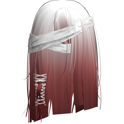 Creepy White Red Short Monster Hair Bandages