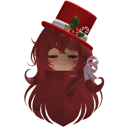Beautiful Christmas hat hairstyle bow (Red)