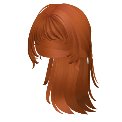 ginger emo low ponytail hair Roblox item