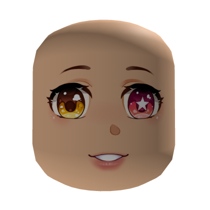 ⭐ Gold Pink Anime Innocent Smile Face Roblox item
