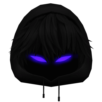 Black Messy Anime Boy Hair w/ Y2K anime hood (✔)