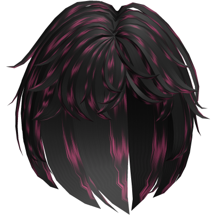 Messy Wavy Shaggy Hair (Black&Pink) thumbnail