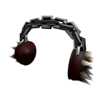 Red Metal Headphones