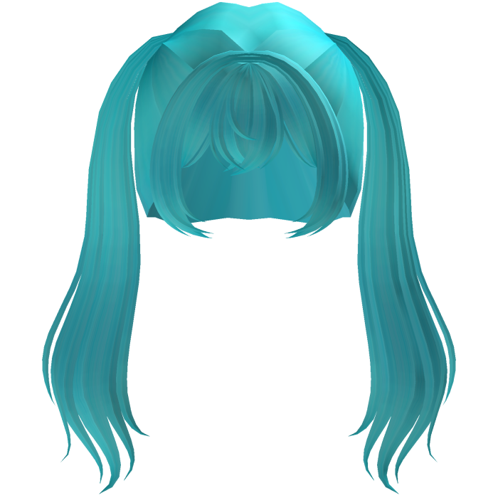 Adorable Miku Anime Long Pigtails In Blue
