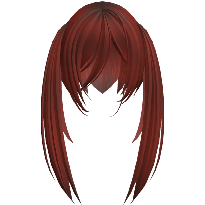 ୨ৎ Long Red Soft Emo Overgrown Pigtails