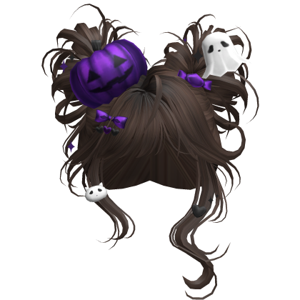 Spooky Halloween Pumpkin Buns  (Brown)