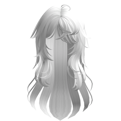 White Slightly Messy Anime Hair with Soft Layers thumbnail