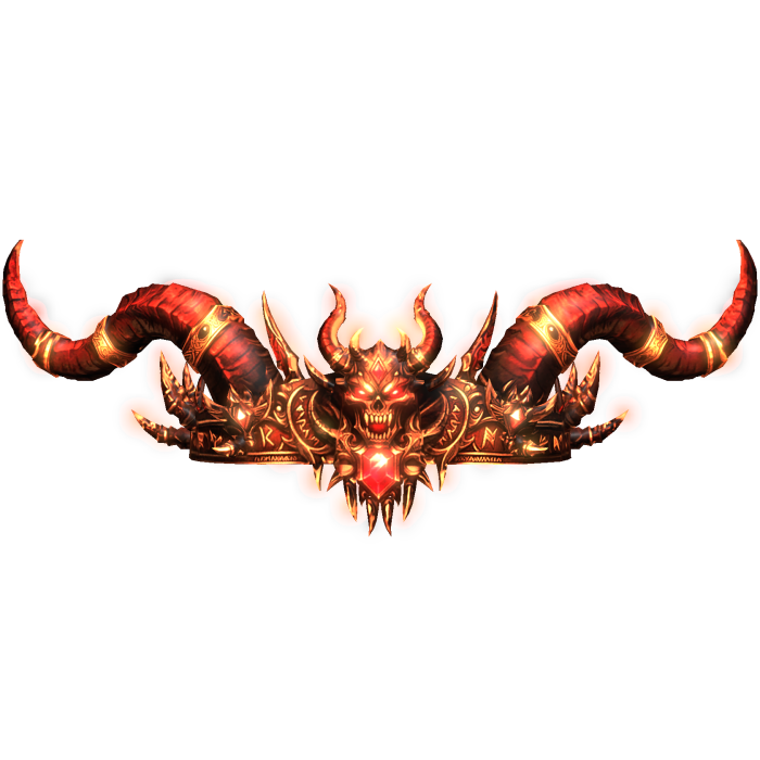 Glowing Royal Devil Crown - Red Gold (Emissive)