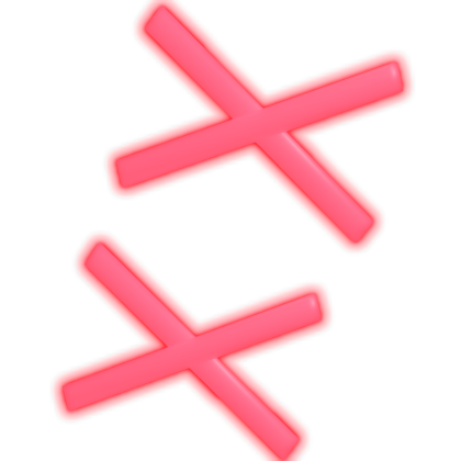 ♡ : [ GLOWING ] red cross hairclips emissive