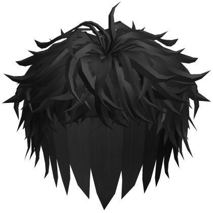 Black Messy Anime Hair