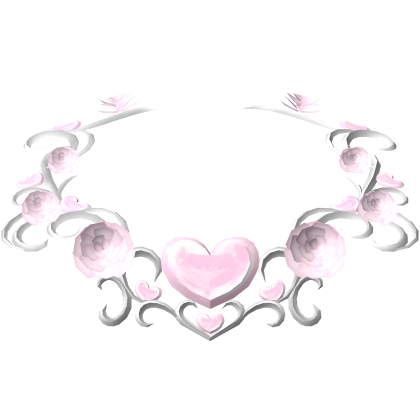 Beloved Cupid's Rose Necklace - pink/silver thumbnail