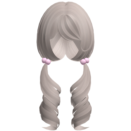 adorable dolly curly pigtails w bobbles in ash Roblox item
