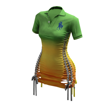 Braided Cutout Polo Dress (Rio)