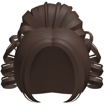 ♡ kawaii high brown bun w curls Roblox item