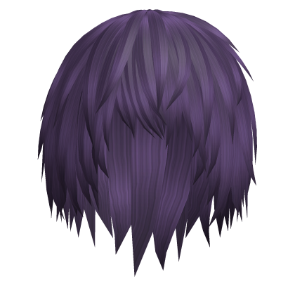 Purple messy anime emo vkei hair Roblox item