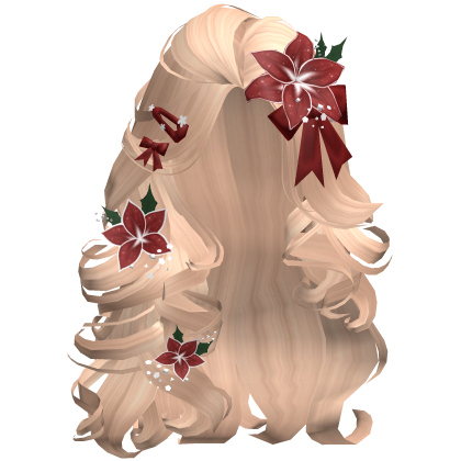♡ Christmas Blowout w/ Flowers (Blonde)