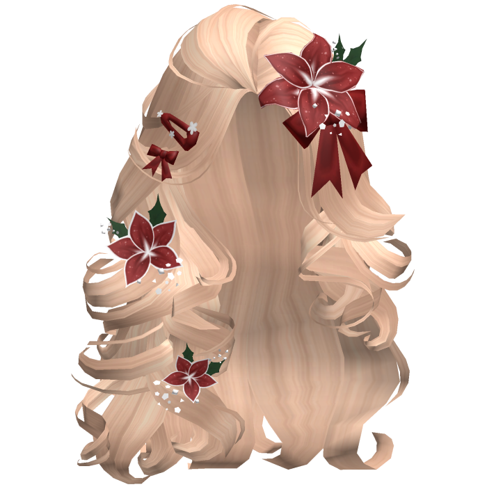 ♡ Christmas Blowout w/ Flowers (Blonde)