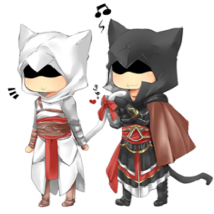 Assassin's creed chibi-kitteh style! Roblox decal