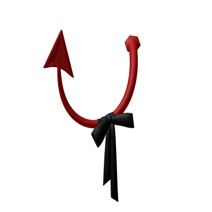 cute red & black devil tail