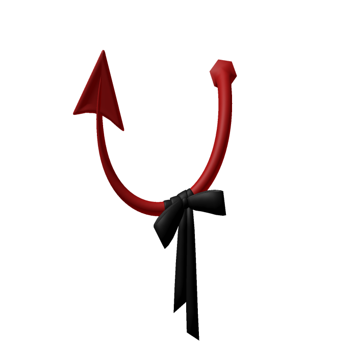 cute red & black devil tail