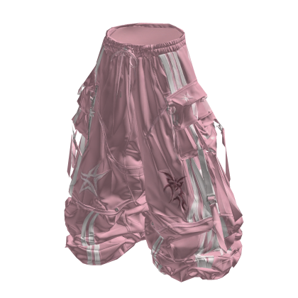 Y2K Pink Star Baggy Cargo Pants