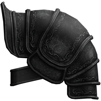 Black Medieval Knight Pauldron - Left Roblox item