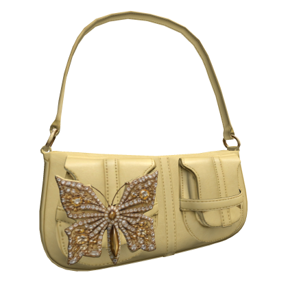 Butterfly Crystal Soft purse 2000s (Yellow)