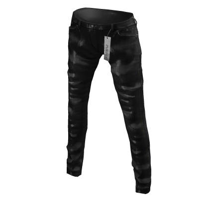 Designer Skinny Jeans - Distressed Black