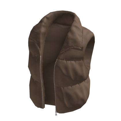 puffer vest brown thumbnail