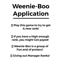 Weenie-Boo Application