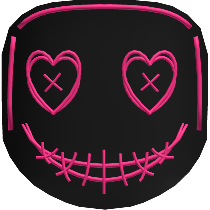 [GLOWING] halloween | pink LED halloween mask Roblox item