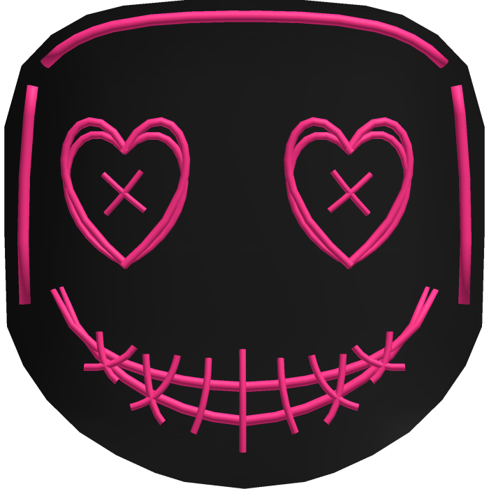 [GLOWING] halloween | pink LED halloween mask