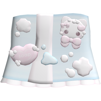 ♡ cutesy kawaii blue bubbly bath towel