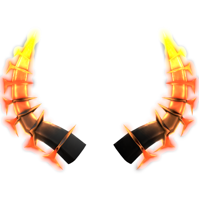 Glowing Emissive Fire Horns