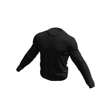 Long Sleeve Gym T-Shirt (Black) thumbnail