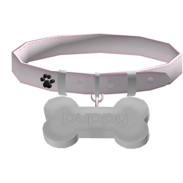 kawaii pink puppy bone collar
