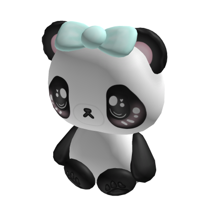 Kawaii Teal Panda Fluffy Holdable Plushie