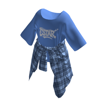 Aesthetic Blue & White Tied Shirt thumbnail
