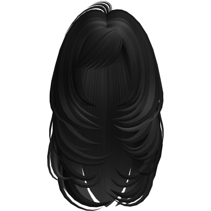 Long Butterfly Layered Hair (Black) Roblox item