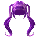 Purple Long Anime Kawaii Pigtails